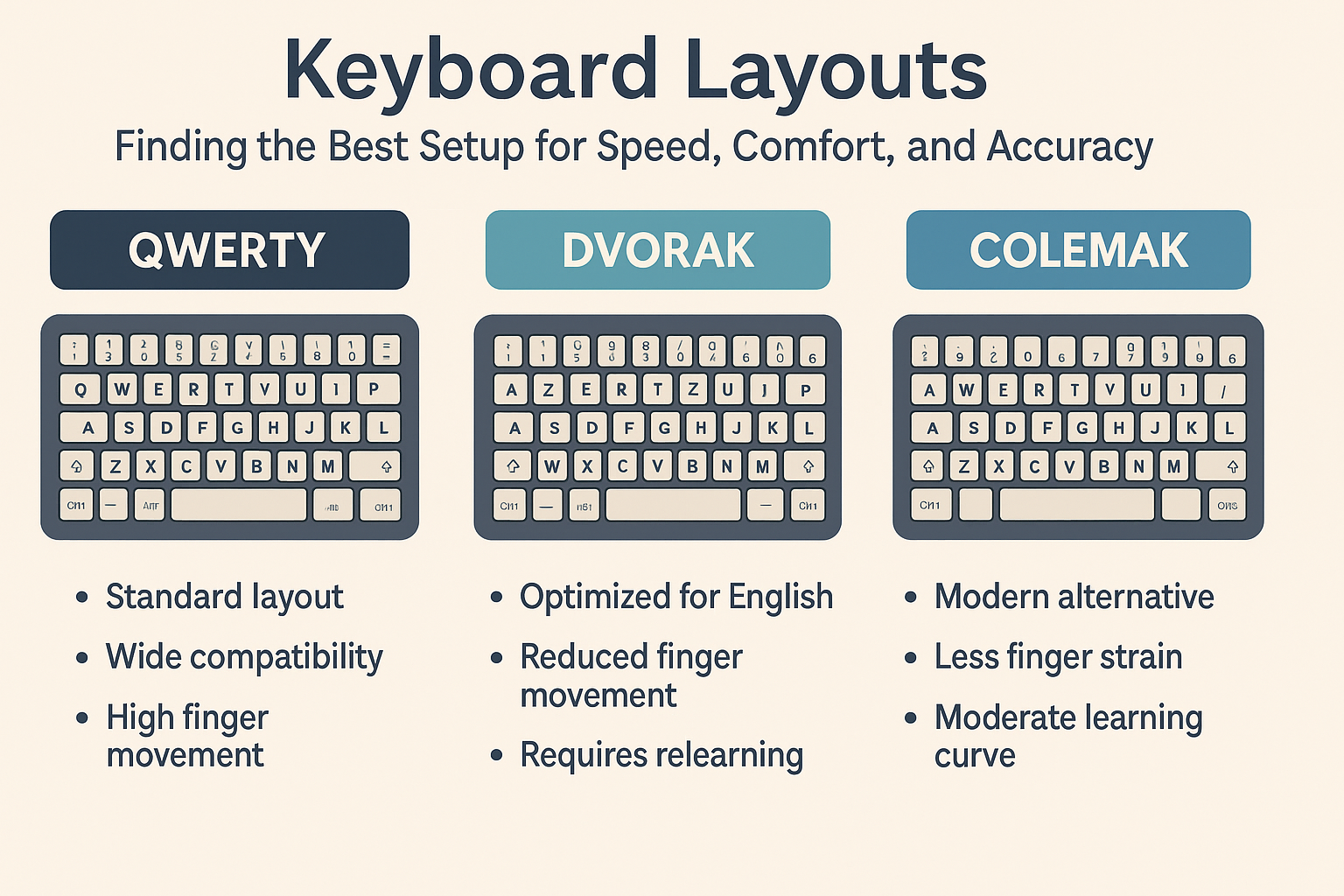 Keyboard Layouts: Finding the Best Setup for Speed, Comfort, and Accuracy